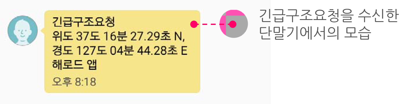 STEP 04 - 문자 수신 예 이미지